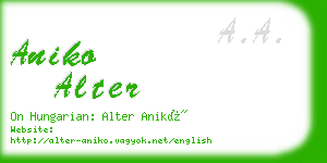 aniko alter business card